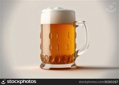 Green Patrick’s day beer isolated with clipping path on a white background. Generative AI