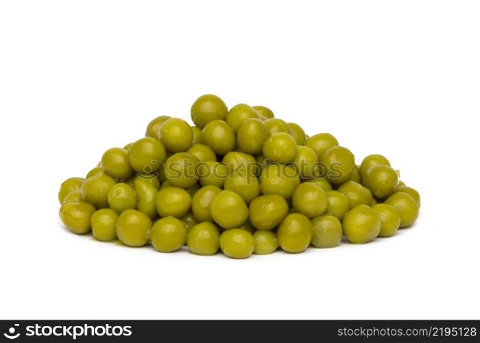green pea isolated on white background. green pea