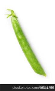 green pea vegetable bean isolated on white background. green pea vegetable bean