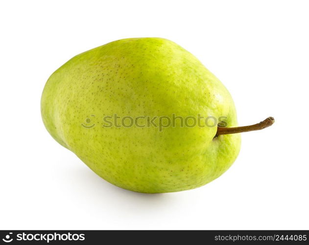 Green pear isolated on a white background. Green pear isolated on white background