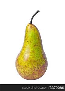 Green pear with clipping path