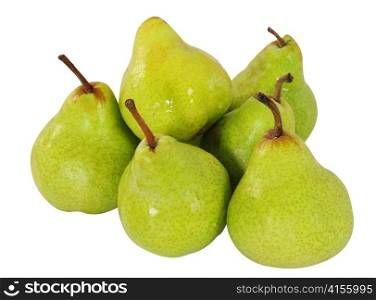 Green pears isolated
