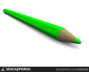 green pencil. 3D