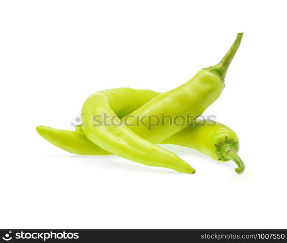 green pepper isolated on white background