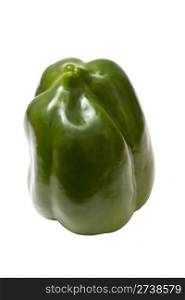 Green pepper isolated on white background