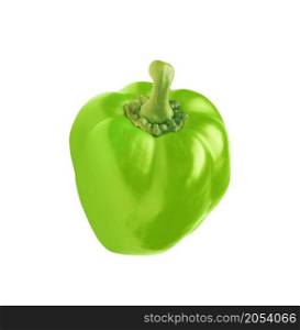green pepper isolated on white background. green pepper over white background