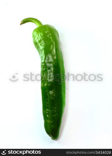 green pepper on white background . green pepper