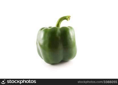 green peppers isolated on white