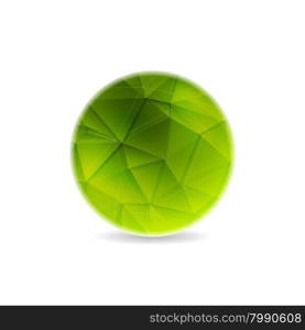 Green polygonal round sphere design