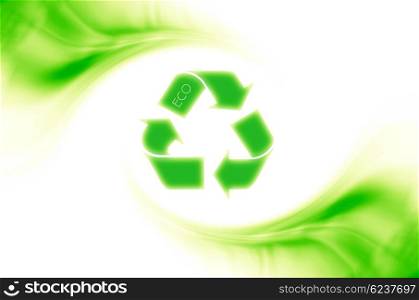Green recycle symbol isolated, conceptual image of saving earth &amp; helping nature?