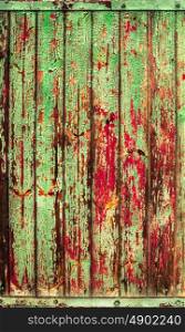 Green red old timber texture background