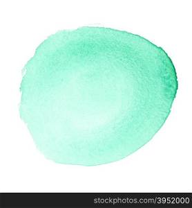 Green round watercolor brush stroke - space for your own text