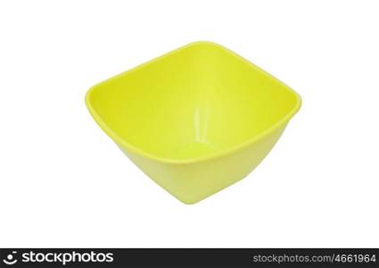 Green salad bowl isolated on a white background