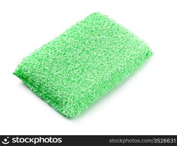 green sponge isolated on white background