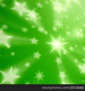 green star glow abstract background