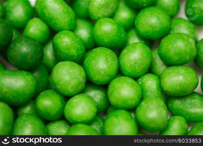 Green sweets as a background
