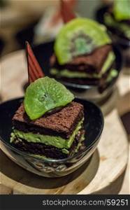 Green Tea Cake with dried kiwi