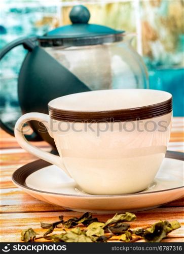 Green Tea Cup Representing Beverages Refreshments And Refresh