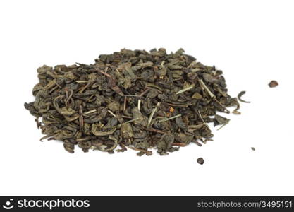 green tea isolated on white background