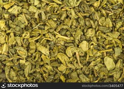 Green tea macro background