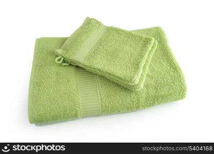 Green towel bale