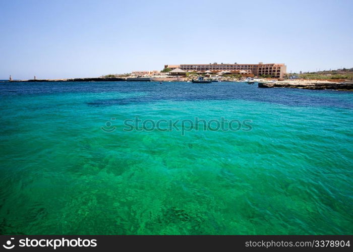 Green water detail in Malta