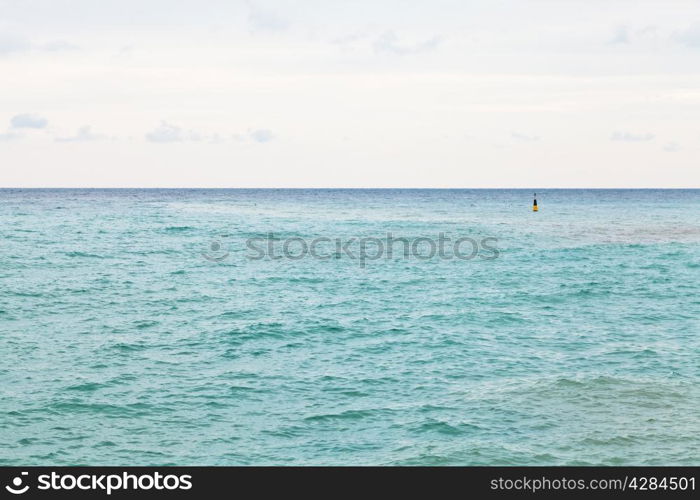 green water of Balck sea in autumn day