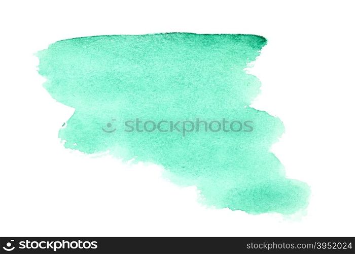 Green watercolor brush strokes