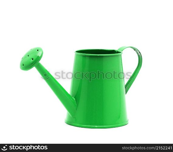 Green watering can.
