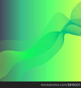 Green Wave Textute on Green Light Background. Wave Background