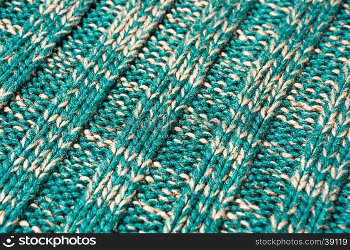 Green wool fabric texture detail