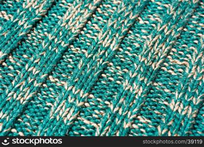 Green wool fabric texture detail
