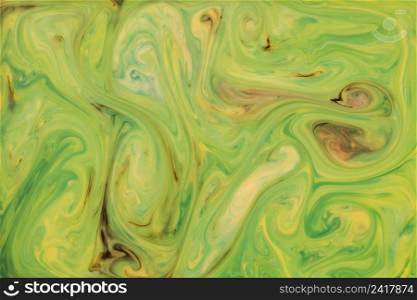 green yellow acrylic texture mixed paint abstract with marble pattern