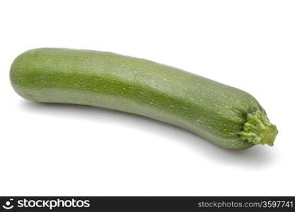 green zucchini closeup on white background