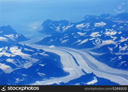 Greenland landscapes view from above