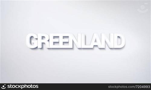 Greenland, text design. calligraphy. Typography poster. Usable as Wallpaper background