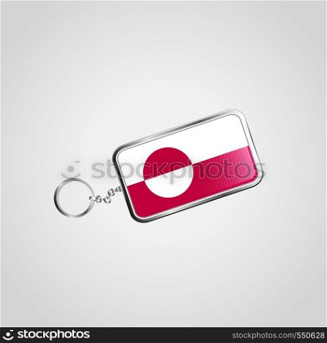 Greenland Vector KeyChain Design. Vector EPS10 Abstract Template background