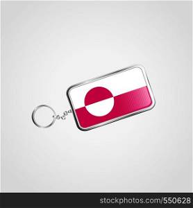 Greenland Vector KeyChain Design. Vector EPS10 Abstract Template background