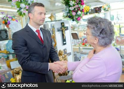 greeting a customer