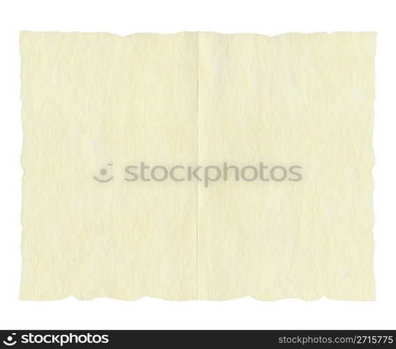 Greeting card. Greeting card letter paper parchment isolated over white