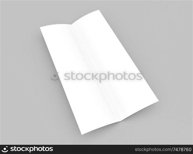 Greeting card mockup on gray background. 3d render illustration.. Greeting card mockup on gray background.