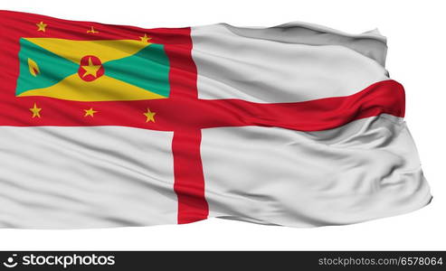 Grenada Naval Ensign Flag, Isolated On White Background. Grenada Naval Ensign Flag, Isolated On White