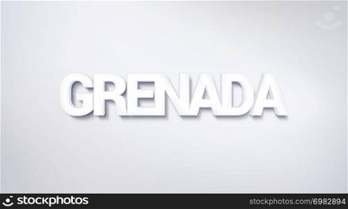Grenada, text design. calligraphy. Typography poster. Usable as Wallpaper background