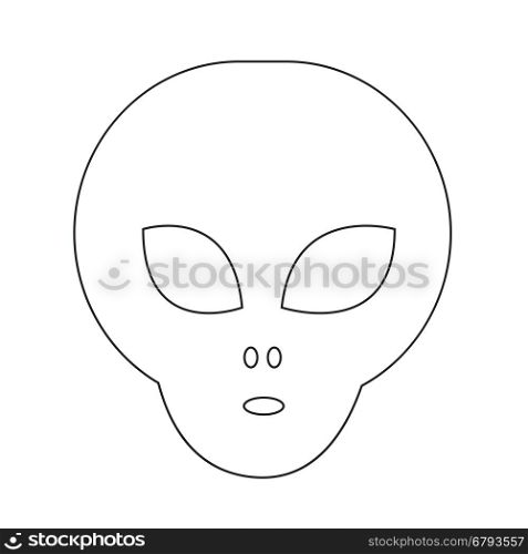Grey alien icon illustration design