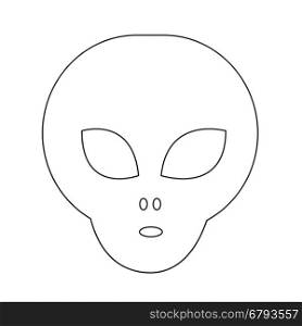 Grey alien icon illustration design