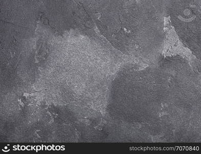 Grey cement concrete stone wall texture background. Top view