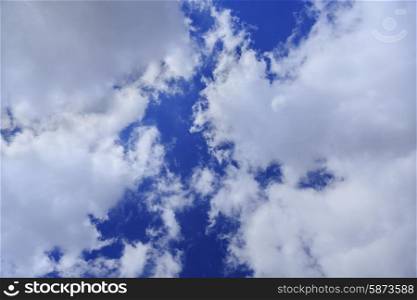 Grey clouds in blue sky, day&#xA;