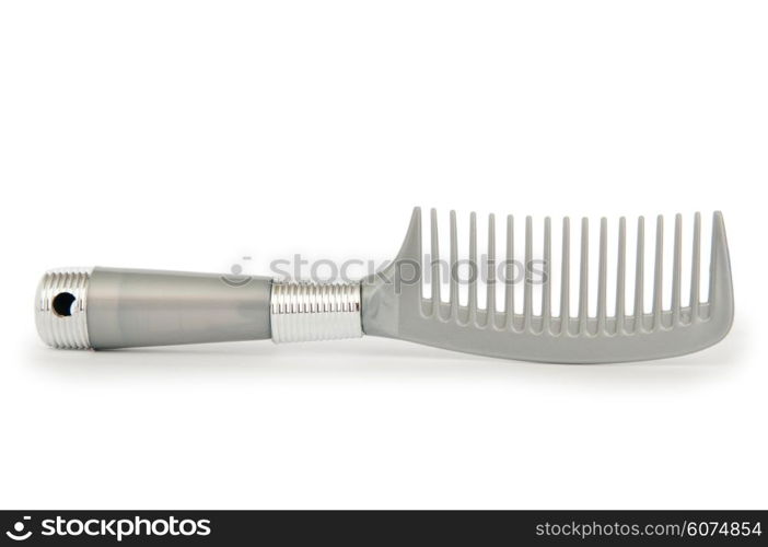 Grey comb isolated on the white background