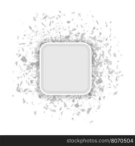 Grey Confetti Banner Isolated on White Background. Set of Particles.. Grey Confetti Banner