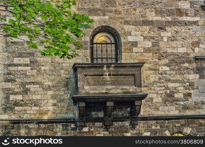 Grey crowded tombstones in the Old Jewish Cemetery in Prague